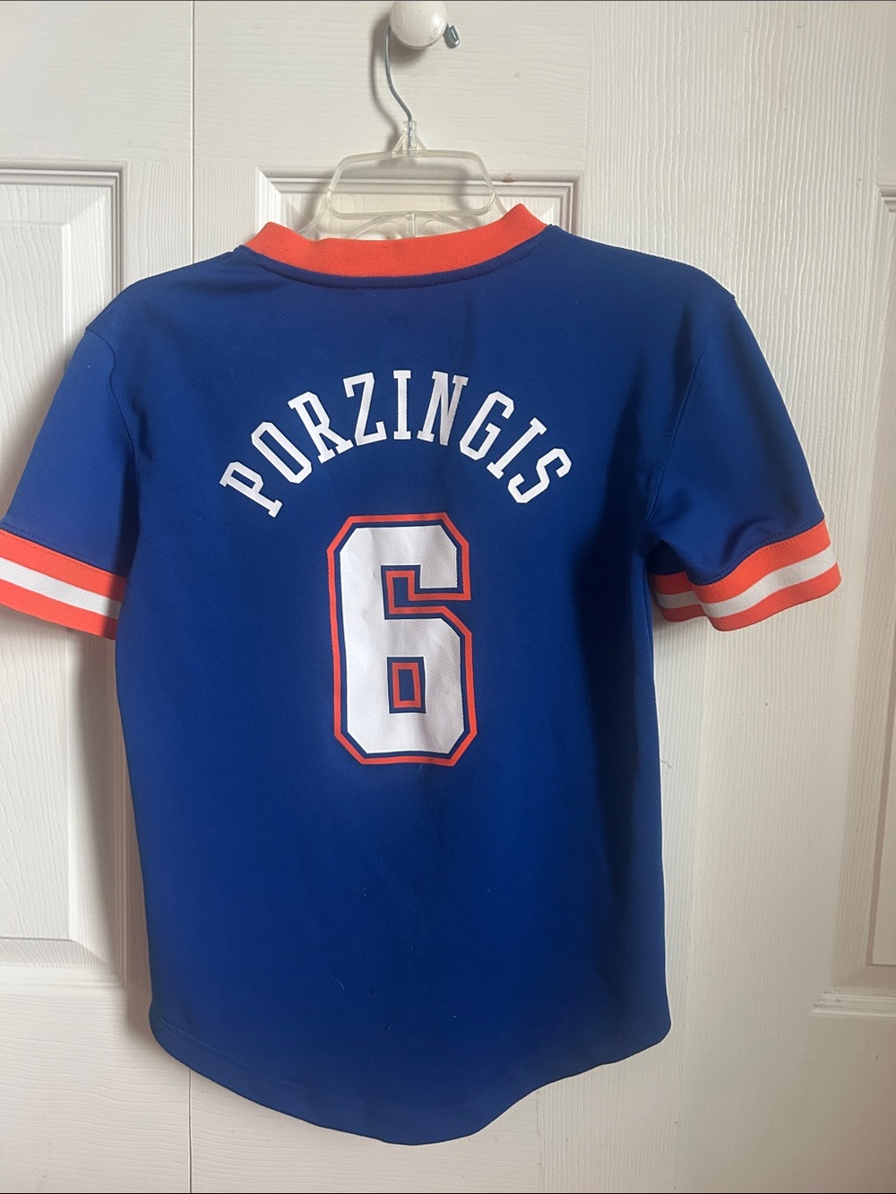 NBA New York Knicks Royal Blue & Orange Kids V‑Neck Jersey - Picture 2 of 2
